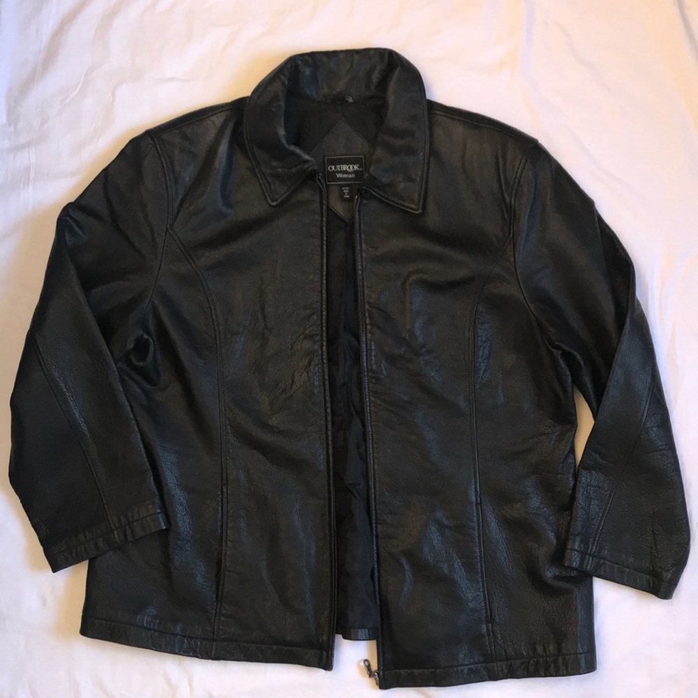 Outbrook brand leather coat